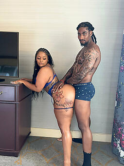 in one's birthday suit pictures of ebony couple fucking