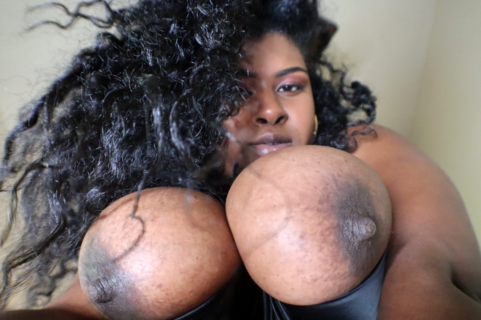 incomparable hard ebony nipples