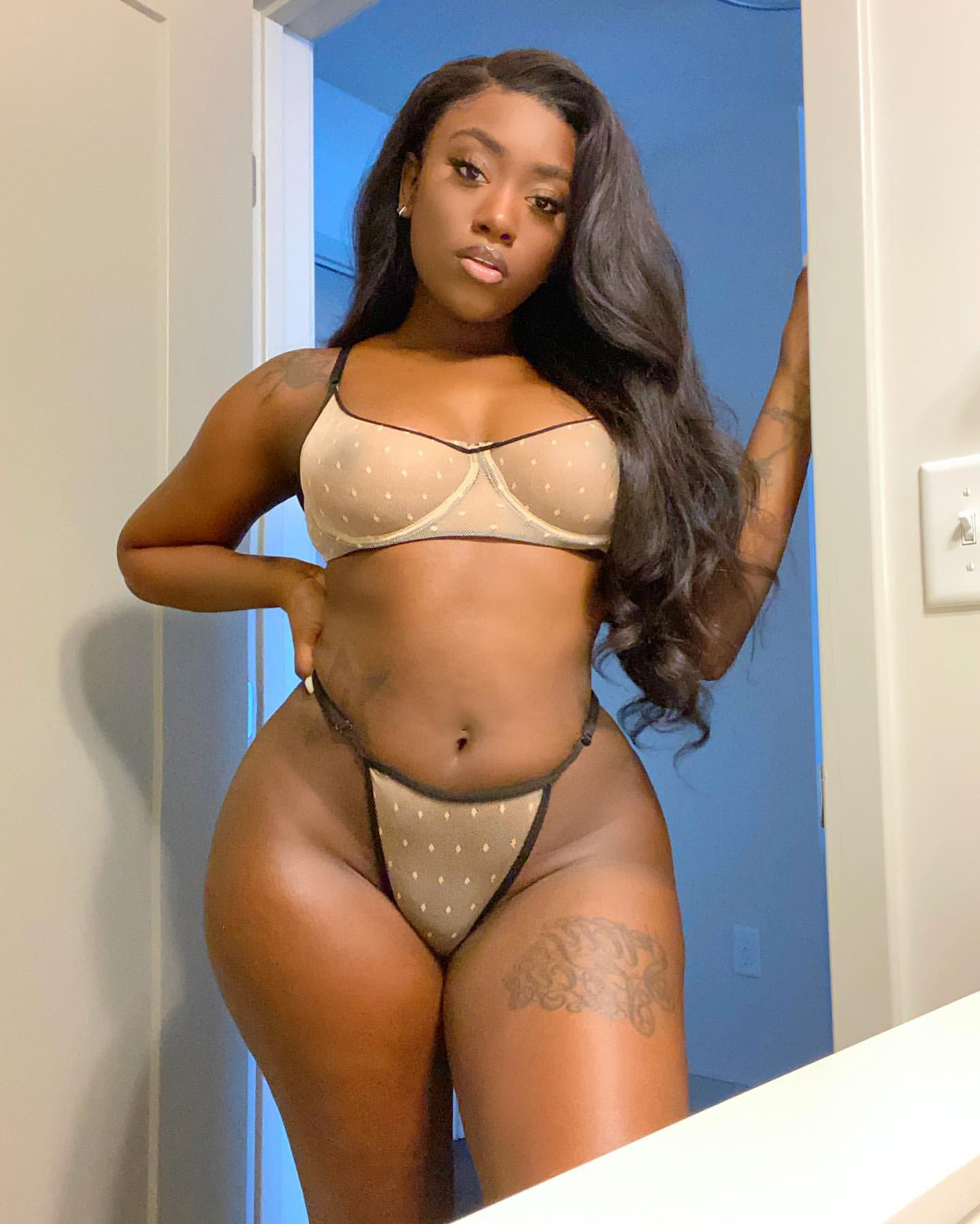 ebony lingerie model love porn